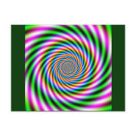 Greenpink Optical Illusion Postcard