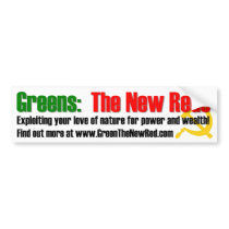 Greens: The New Reds bumper stickers