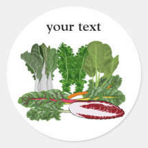 Greens Veggie Lovers Vegetables Round Sticker