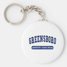 Greensboro North Carolina College Style tee shirts Keychain