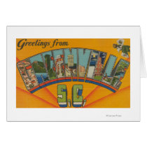 Greenville, South Carolina - Large Letter Scenes Cards