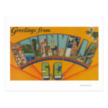 Greenville, South Carolina - Large Letter Scenes Post Cards