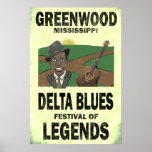 Greenwood Mississippi Delta Blues Poster