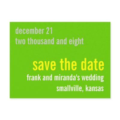 Greeny Customizable Save the Date Post Cards