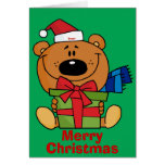 Greeting Card - Christmas Bear with Present