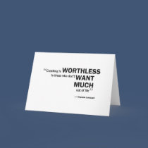 Greeting card - 'Coaching is worthless...'