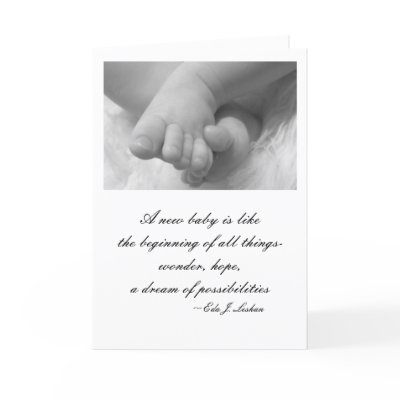 Baby Picture Quotes on Photograph Of Little Baby Feet With A Touching Quote About A New Baby