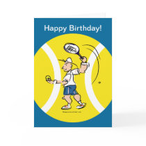Greeting card for tennis players