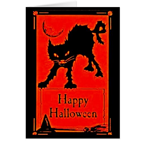 Greeting Card-Holiday Art-Vintage Halloween 38