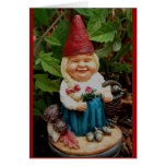 greeting card - lady garden gnome
