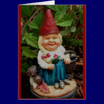 greeting card - lady garden gnome cards