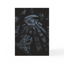 Greeting Card Masonic Fantasy Blue