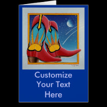 Greeting Card, Note Card - Cowboy Boots, Sunrise S cards