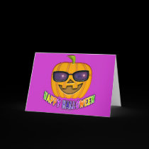 Greeting Card, Note Card - Halloween Jack O Lanter cards