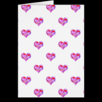 Greeting Card, Note Card - Pink Heart, Valentine cards