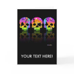 Greeting Card, Note Card - POP ART SKULLS