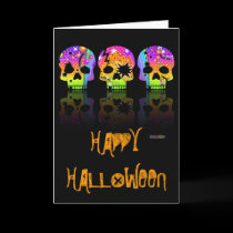 Greeting Card, Note Card - POP ART SKULLS cards