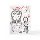 Greeting Card - Pen Illustration - Alice - Fantasy
