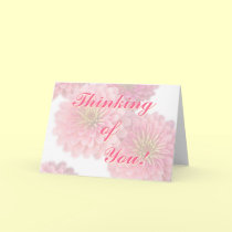 Greeting Card-Pink Zinnia