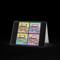 Greeting Card - Pop Art Burger and Fries cards
