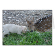 Greeting Card; Puppy and Bambi cards