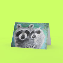 Greeting Card - Raccoons - Bandit Love