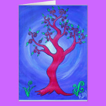 Greeting Card-Simply Red the Tree cards
