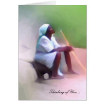 Greeting Card Template - Haitian black woman 