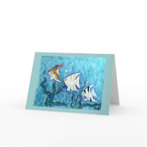 Greeting Card - Tropical Angel Fish by rlwinkelmann Greeting Card - Tropical Angel Fish