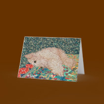 Greeting Card: Wheaten Terrier Bedtime