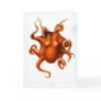 Greeting Card with Antique Image of Octopus
