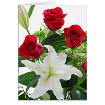Greeting card with beautiful flowers
