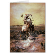 Greeting Card With Charles M. Russell Painting