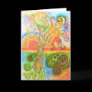 Greeting card with Psychedelic Tree Design