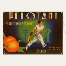 Greeting Card with Spanish Crate Label for Olives cards