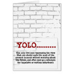 Greeting Card Yolo You Only Live Once