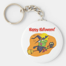 Greeting Harrison Rode A  Broomstick With A Cat Keychain