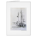 Greeting map design Hanover landscape pencil Card