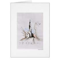 Greeting map design Hanover landscape pencil Cards