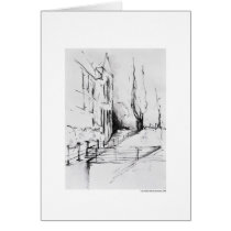 Greeting map design Hanover landscape pencil Card