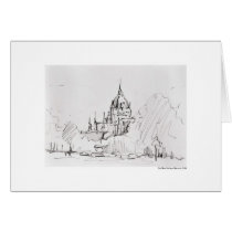 Greeting map design Hanover landscape pencil Greeting Card