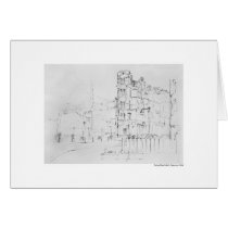 Greeting map design Hanover landscape pencil Greeting Card
