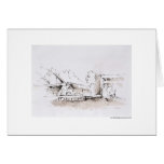 Greeting map design Hanover landscape pencil Cards