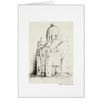 Greeting map design Hanover landscape pencil Greeting Card