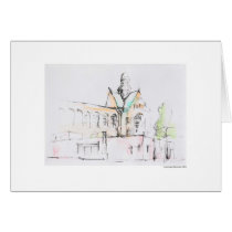 Greeting map design Hanover landscape pencil Cards