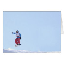 Greeting map Snowboarder Cards