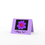 Greeting or Miss You Card ~ Purple Fantasy Cosmos