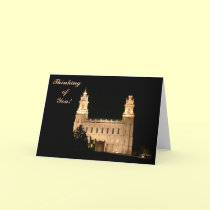 GreetingCard-Manti Temple at Night cards