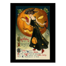 Greetings at Halloween the Time has Come Post Cards
