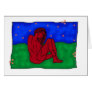 Greetings Card- abstract red nude